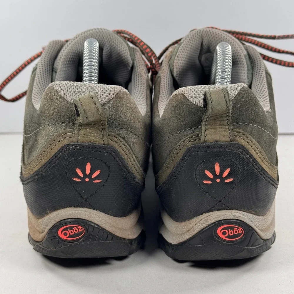 Oboz Sawtooth Low Hiking Shoes Womens 9.5 Green Brown Trail Sneakers 71702